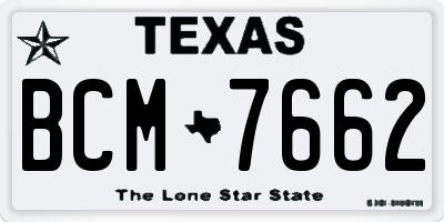 TX license plate BCM7662