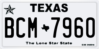 TX license plate BCM7960