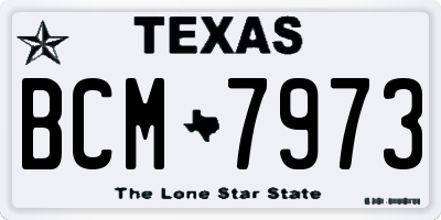 TX license plate BCM7973