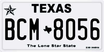 TX license plate BCM8056