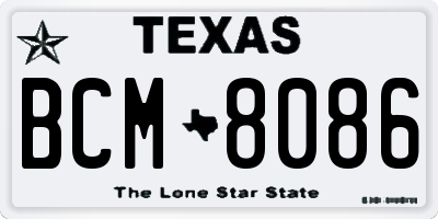 TX license plate BCM8086