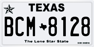 TX license plate BCM8128