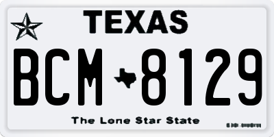 TX license plate BCM8129