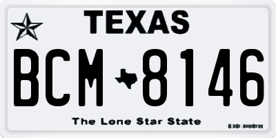 TX license plate BCM8146