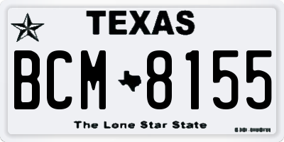 TX license plate BCM8155