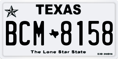 TX license plate BCM8158