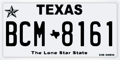 TX license plate BCM8161