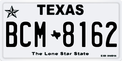 TX license plate BCM8162