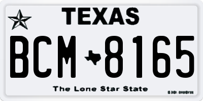 TX license plate BCM8165
