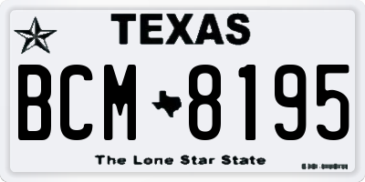 TX license plate BCM8195