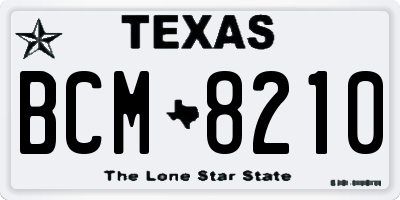 TX license plate BCM8210