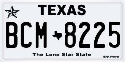 TX license plate BCM8225