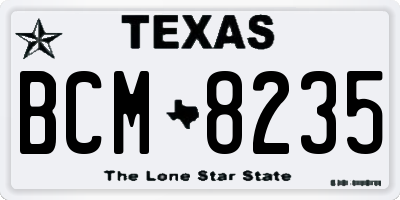 TX license plate BCM8235