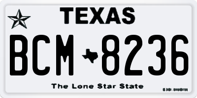 TX license plate BCM8236