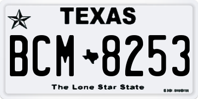 TX license plate BCM8253