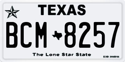 TX license plate BCM8257