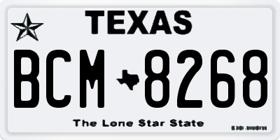 TX license plate BCM8268