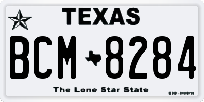 TX license plate BCM8284