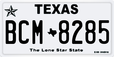 TX license plate BCM8285