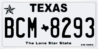 TX license plate BCM8293