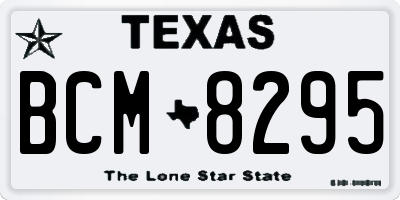 TX license plate BCM8295