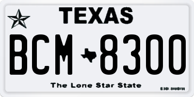 TX license plate BCM8300