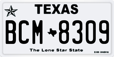 TX license plate BCM8309