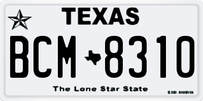 TX license plate BCM8310