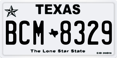 TX license plate BCM8329