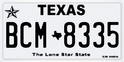 TX license plate BCM8335