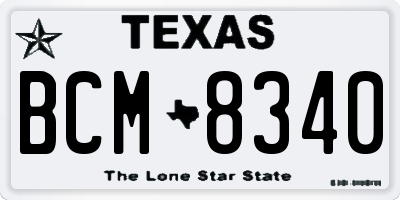 TX license plate BCM8340