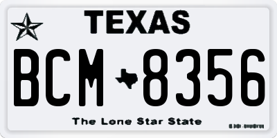 TX license plate BCM8356