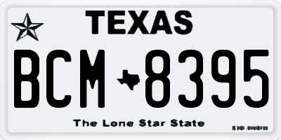 TX license plate BCM8395