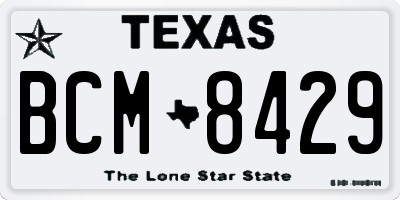 TX license plate BCM8429