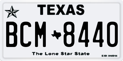 TX license plate BCM8440