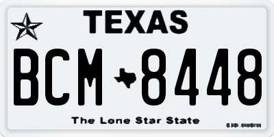 TX license plate BCM8448