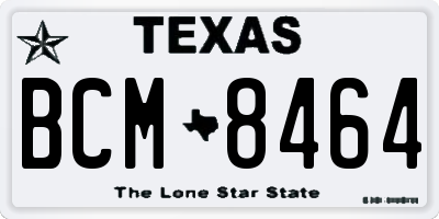 TX license plate BCM8464