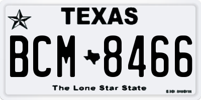 TX license plate BCM8466