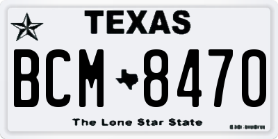 TX license plate BCM8470
