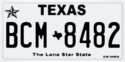 TX license plate BCM8482