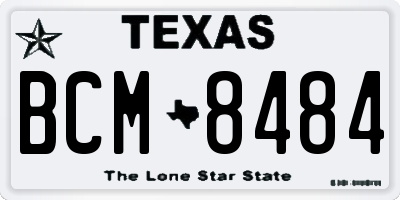 TX license plate BCM8484