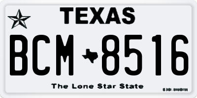 TX license plate BCM8516