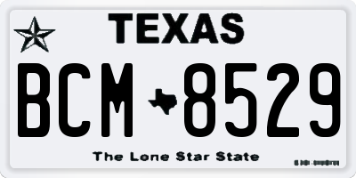 TX license plate BCM8529