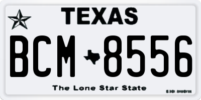 TX license plate BCM8556