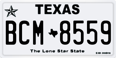 TX license plate BCM8559