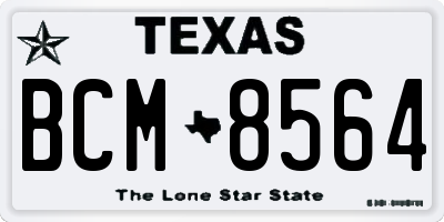TX license plate BCM8564