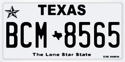 TX license plate BCM8565