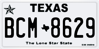 TX license plate BCM8629