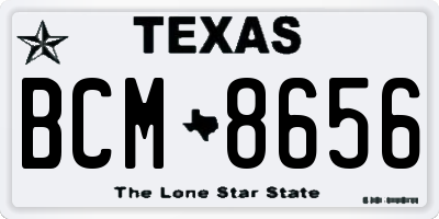 TX license plate BCM8656