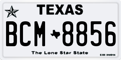TX license plate BCM8856
